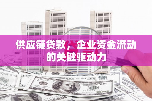 苑里供应链贷款，企业资金流动的关键驱动力