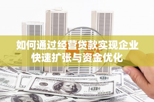 苑里如何通过经营贷款实现企业快速扩张与资金优化