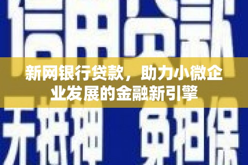 苑里新网银行贷款，助力小微企业发展的金融新引擎