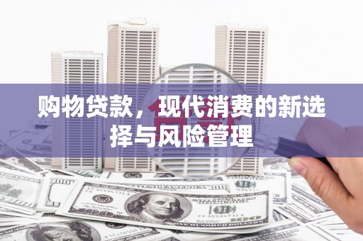 苑里购物贷款，现代消费的新选择与风险管理