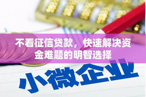 苑里不看征信贷款，快速解决资金难题的明智选择