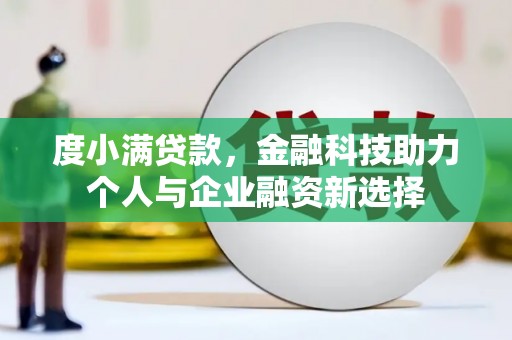 苑里度小满贷款，金融科技助力个人与企业融资新选择