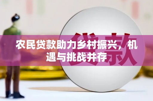 苑里农民贷款助力乡村振兴，机遇与挑战并存