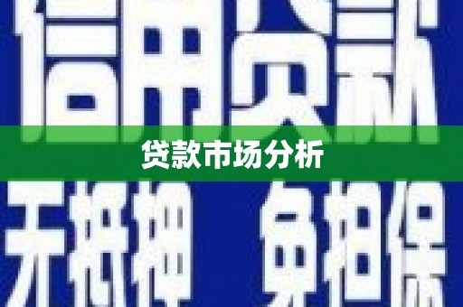 苑里贷款市场分析