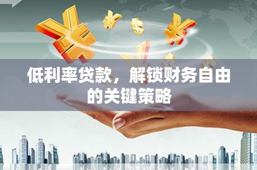 苑里低利率贷款，解锁财务自由的关键策略