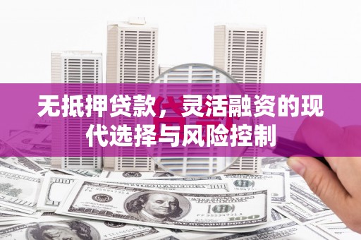 苑里无抵押贷款，灵活融资的现代选择与风险控制