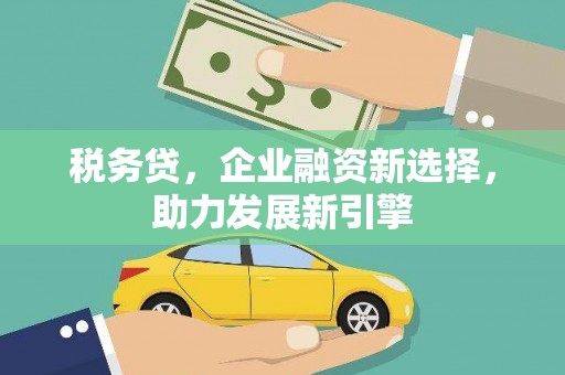 苑里税务贷，企业融资新选择，助力发展新引擎