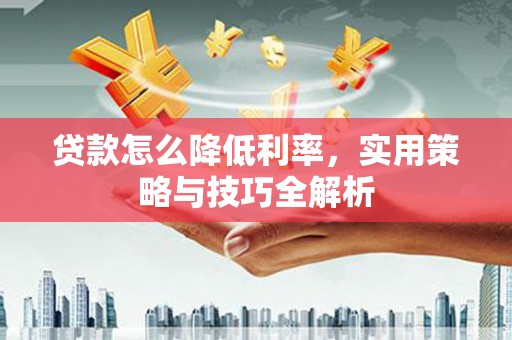 苑里贷款怎么降低利率，实用策略与技巧全解析