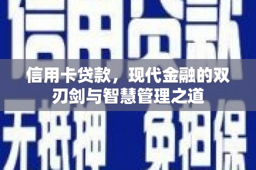 苑里信用卡贷款，现代金融的双刃剑与智慧管理之道