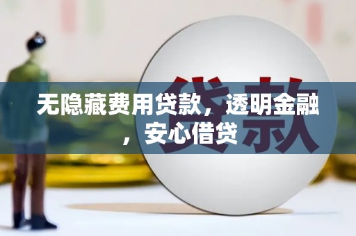 苑里无隐藏费用贷款，透明金融，安心借贷