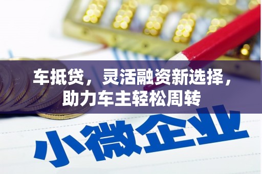 苑里车抵贷，灵活融资新选择，助力车主轻松周转