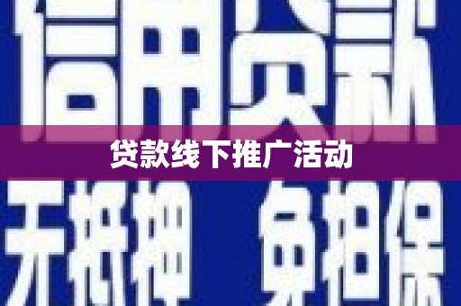 苑里贷款线下推广活动