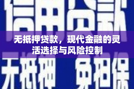 苑里无抵押贷款，现代金融的灵活选择与风险控制