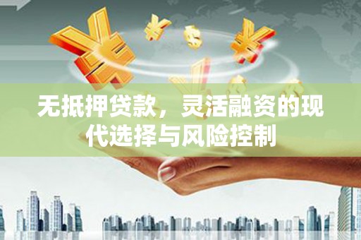 苑里无抵押贷款，灵活融资的现代选择与风险控制