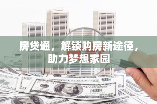 苑里房贷通，解锁购房新途径，助力梦想家园