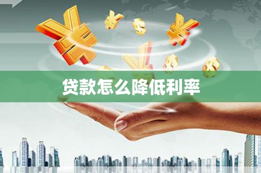 苑里贷款怎么降低利率