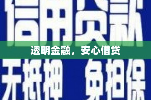 苑里透明金融，安心借贷