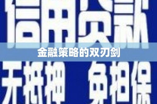 苑里金融策略的双刃剑