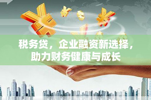 苑里税务贷，企业融资新选择，助力财务健康与成长